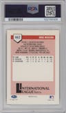 Mike Mussina from the 1991 Impel/Line Drive set graded by PSA and given an overall grade of 10.