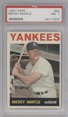 Mickey Mantle from the 1964 Topps set graded by PSA and given an overall grade of 7.