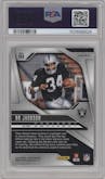Bo Jackson from the 2024 Panini Prizm set featuring a Snakeskin parallel graded by PSA and given an overall grade of 9.