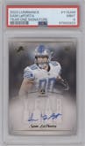 Sam LaPorta from the 2023 Panini Luminance set graded by PSA and given an overall grade of 9.