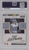 Sam LaPorta from the 2023 Panini Luminance set graded by PSA and given an overall grade of 9.