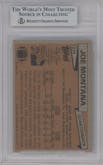 Joe Montana from the 1981 Topps  set graded by Beckett and given an overall grade of 9.