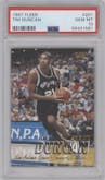 Tim Duncan from the 1997-98 Fleer set graded by PSA and given an overall grade of 10.