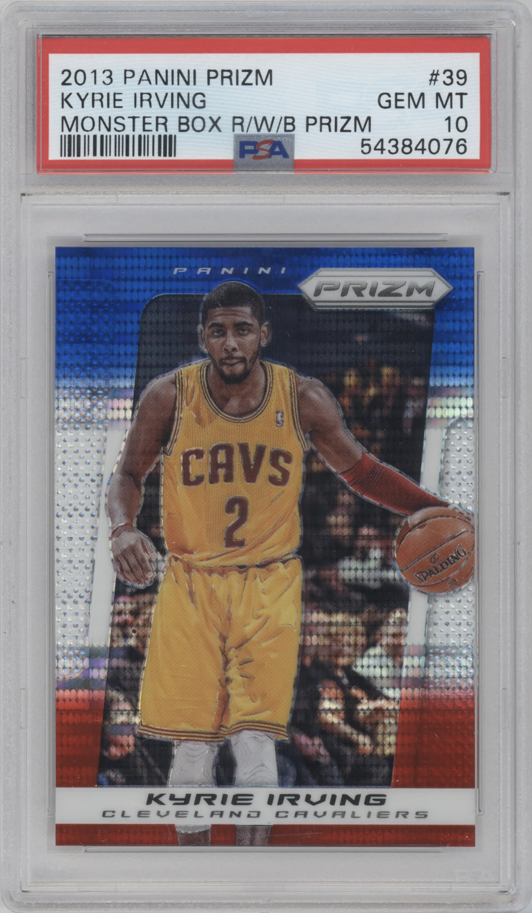 2013 Panini Prizm Monster Box Excl. Kyrie Irving Red White and Blue Prizm #39 PSA 10