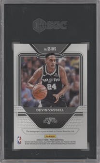 Devin Vassell from the 2020-21 Panini Prizm set graded by SGC and given an overall grade of 10.
