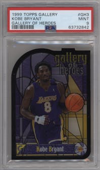 Kobe Bryant from the 1999-00 Topps Gallery set graded by PSA and given an overall grade of 9.