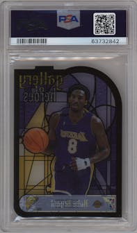 Kobe Bryant from the 1999-00 Topps Gallery set graded by PSA and given an overall grade of 9.