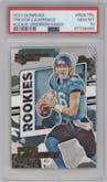 Trevor Lawrence from the 2021 Panini Donruss set graded by PSA and given an overall grade of 10.