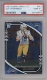 Justin Herbert  from the 2020 Panini Absolute set graded by PSA and given an overall grade of 10.