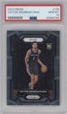Victor Wembanyama from the 2023-24 Panini Prizm set graded by PSA and given an overall grade of 10.