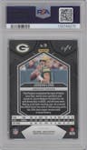 Jordan Love from the 2024 Panini Mosaic set featuring a Black Mosaic parallel graded by PSA and given an overall grade of 10.