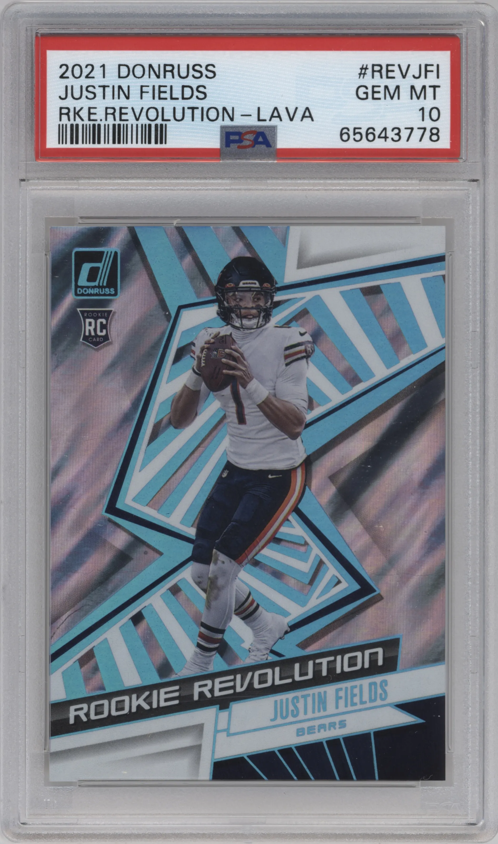 2021 Panini Donruss Rke.Revolution Justin Fields Lava PSA 10