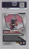 Michael Penix Jr. from the 2024 Panini Prizm set featuring a Green Prizm parallel graded by PSA and given an overall grade of 10.