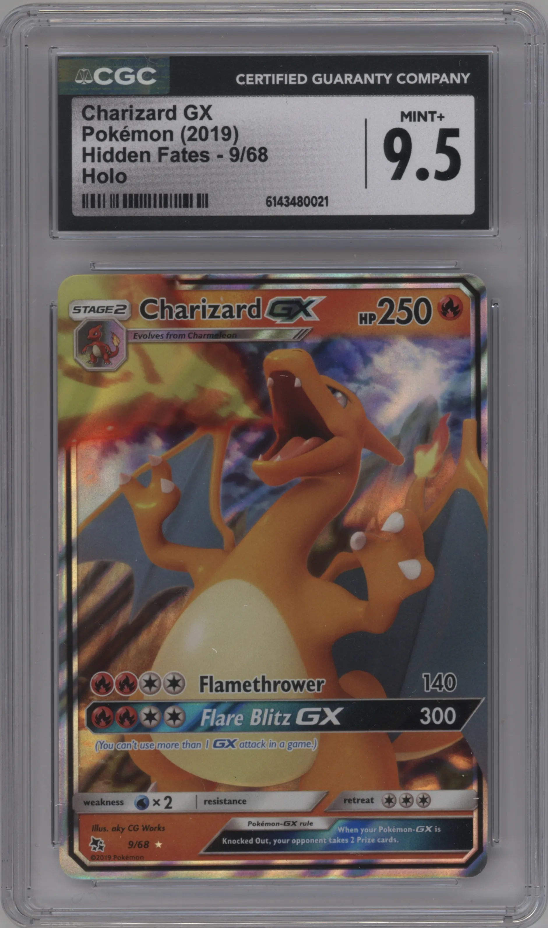 2019 Pokemon S&M Hidden Fates Charizard GX CGC 9.5