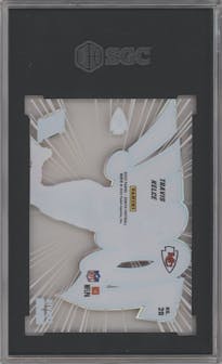 Travis Kelce from the 2023 Panini Zenith set graded by SGC and given an overall grade of 10.