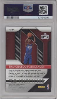 Shai Gilgeous-Alexander from the 2018-19 Panini Prizm set graded by PSA and given an overall grade of 9.