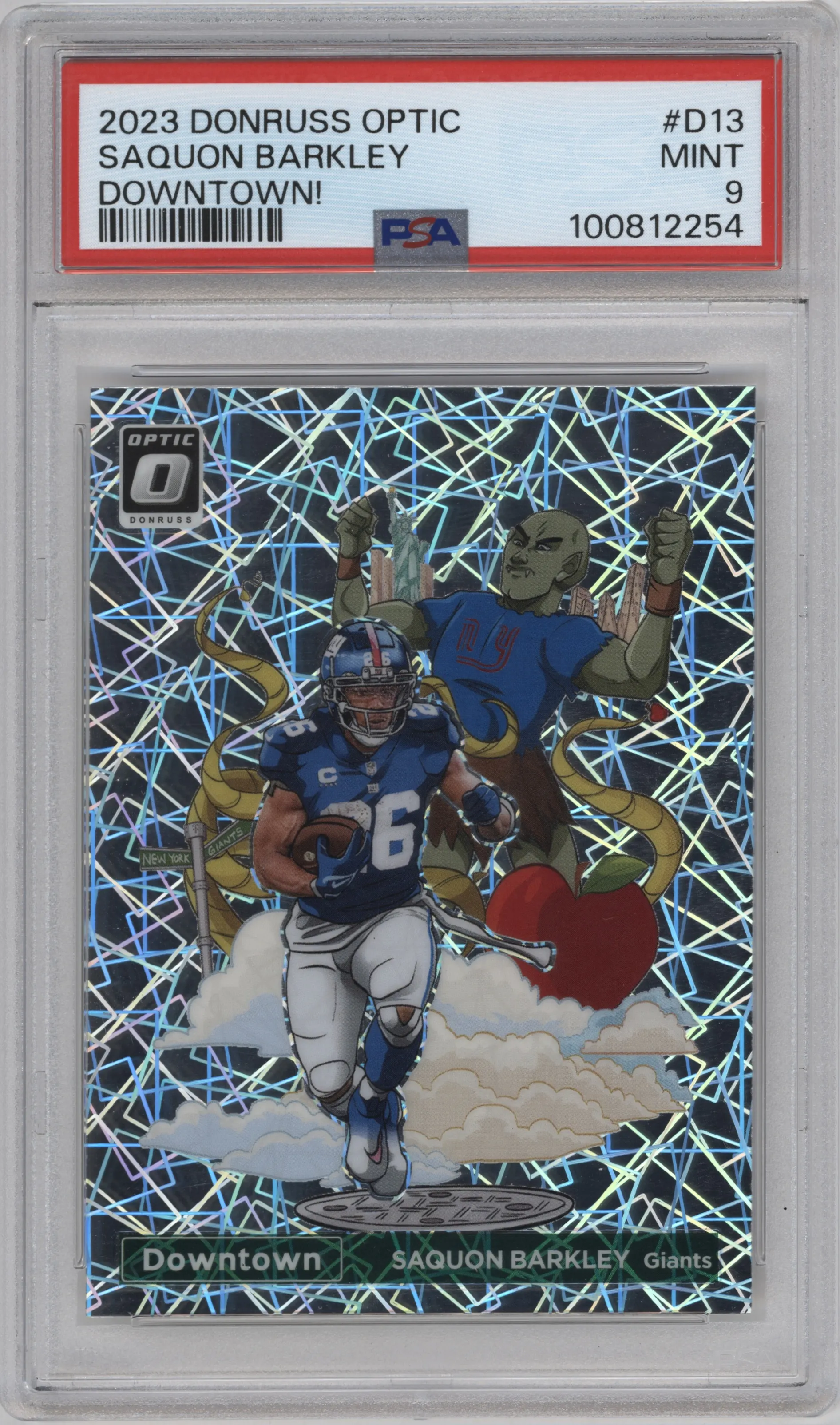 2023 Donruss Optic Downtown Saquon Barkley #D-13 PSA 9