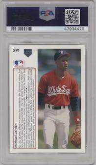 Michael Jordan from the 1991 Upper Deck set graded by PSA and given an overall grade of 10.