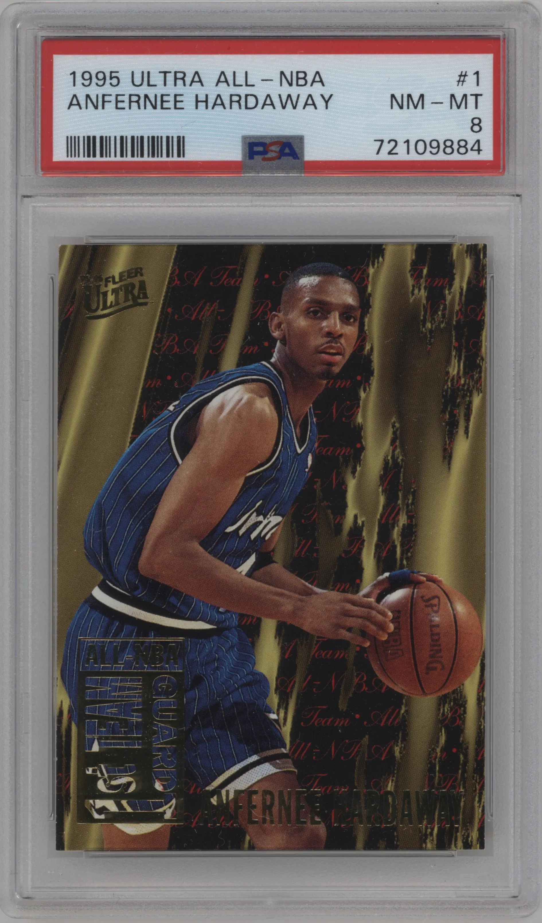 1995 Fleer Ultra All-NBA Anfernee Hardaway #1 PSA 8