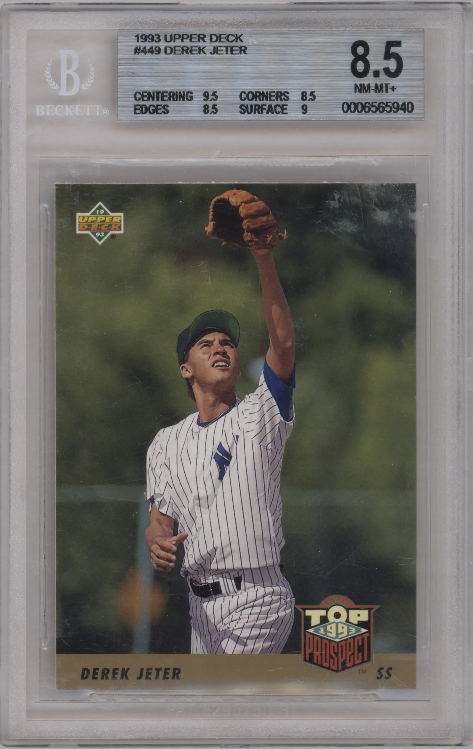 1993 Upper Deck Derek Jeter #449 BGS 8.5