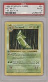 Metapod from the 1999 Pokemon set graded by PSA and given an overall grade of 9.