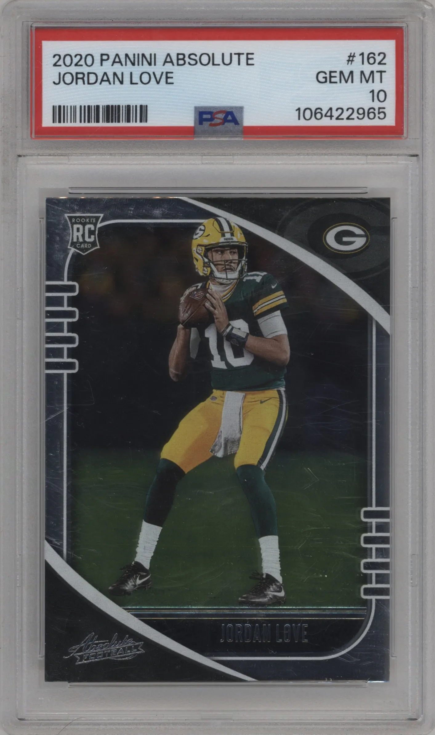 2020 Panini Absolute Jordan Love Retail #162 PSA 10