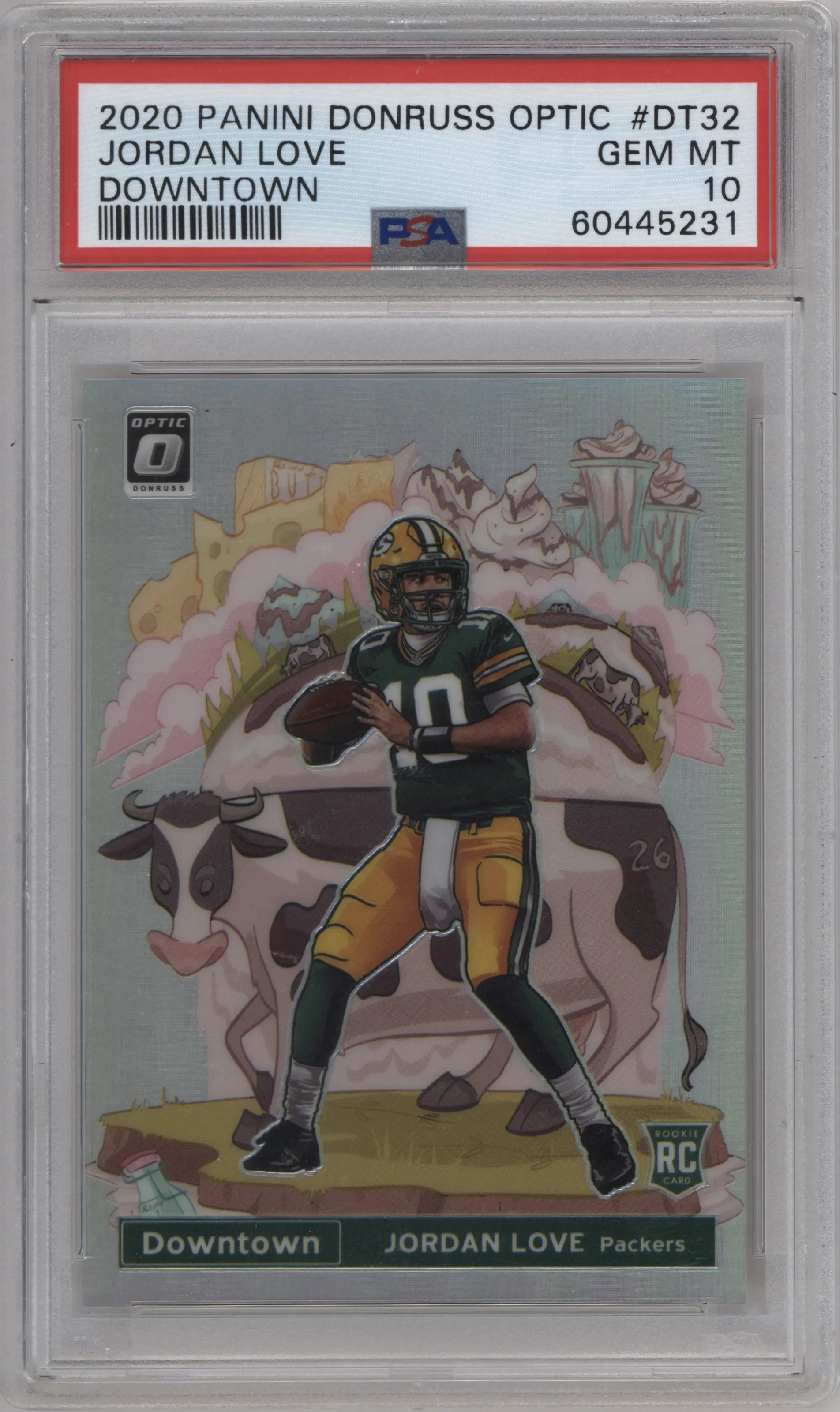 2020 Panini Donruss Optic Downtown Jordan Love #DT-32 PSA 10