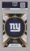 Malik Nabers from the 2023 Panini Select set graded by PSA and given an overall grade of 9.