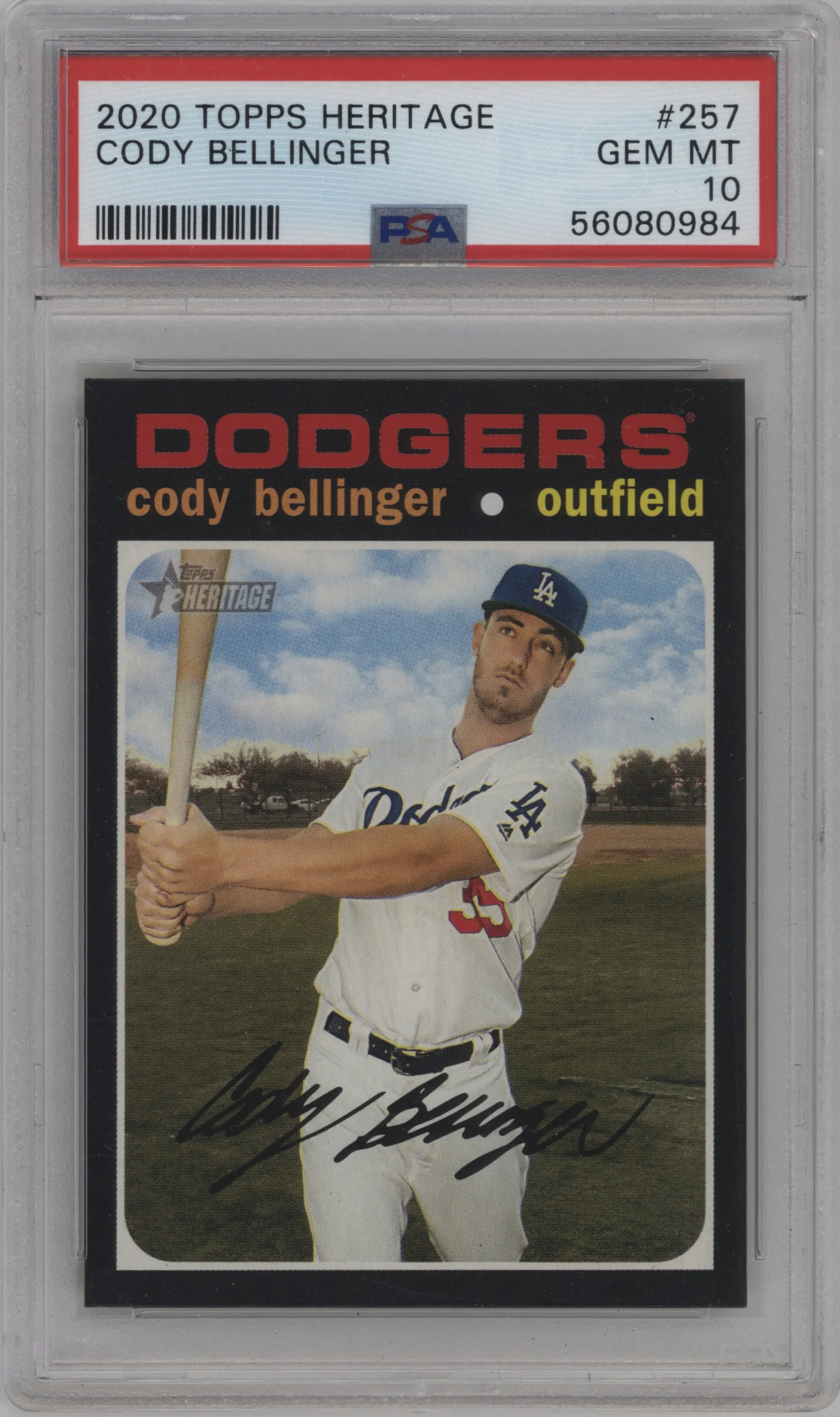 2020 Topps Heritage Cody Bellinger PSA 10