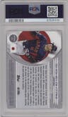 Shohei Ohtani from the 2023 Topps Finest set featuring a Gold Mini-Diamond Refractor parallel graded by PSA and given an overall grade of 10.
