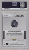 Anthony Edwards from the 2023-24 Panini Instant NBA set graded by PSA and given an overall grade of 10.