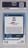 Bo Nix from the 2024 Donruss set graded by PSA and given an overall grade of 10.