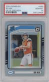 Bo Nix from the 2024 Donruss set graded by PSA and given an overall grade of 10.