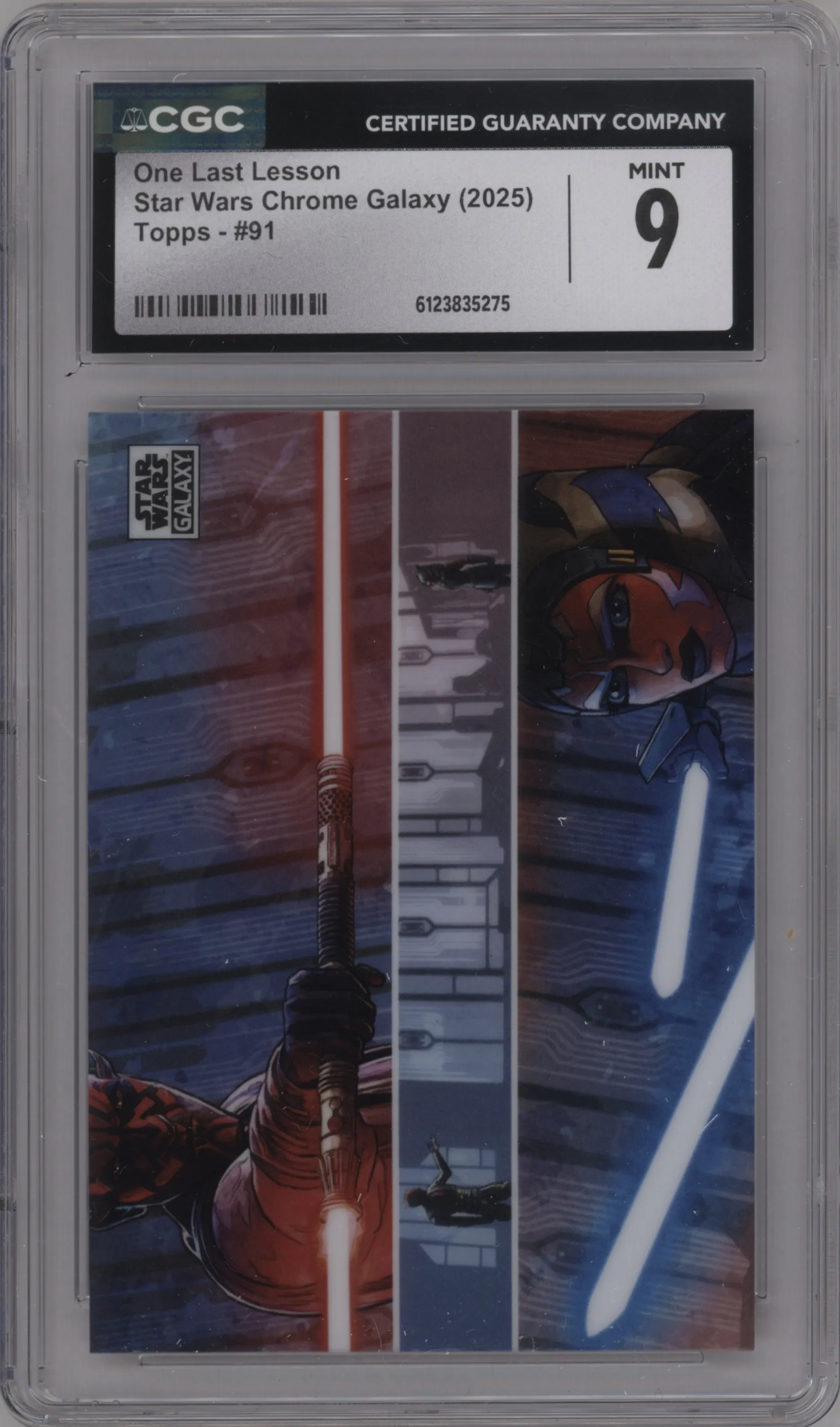 2025 Topps Chrome Star Wars Galaxy One Last Lesson CGC 9