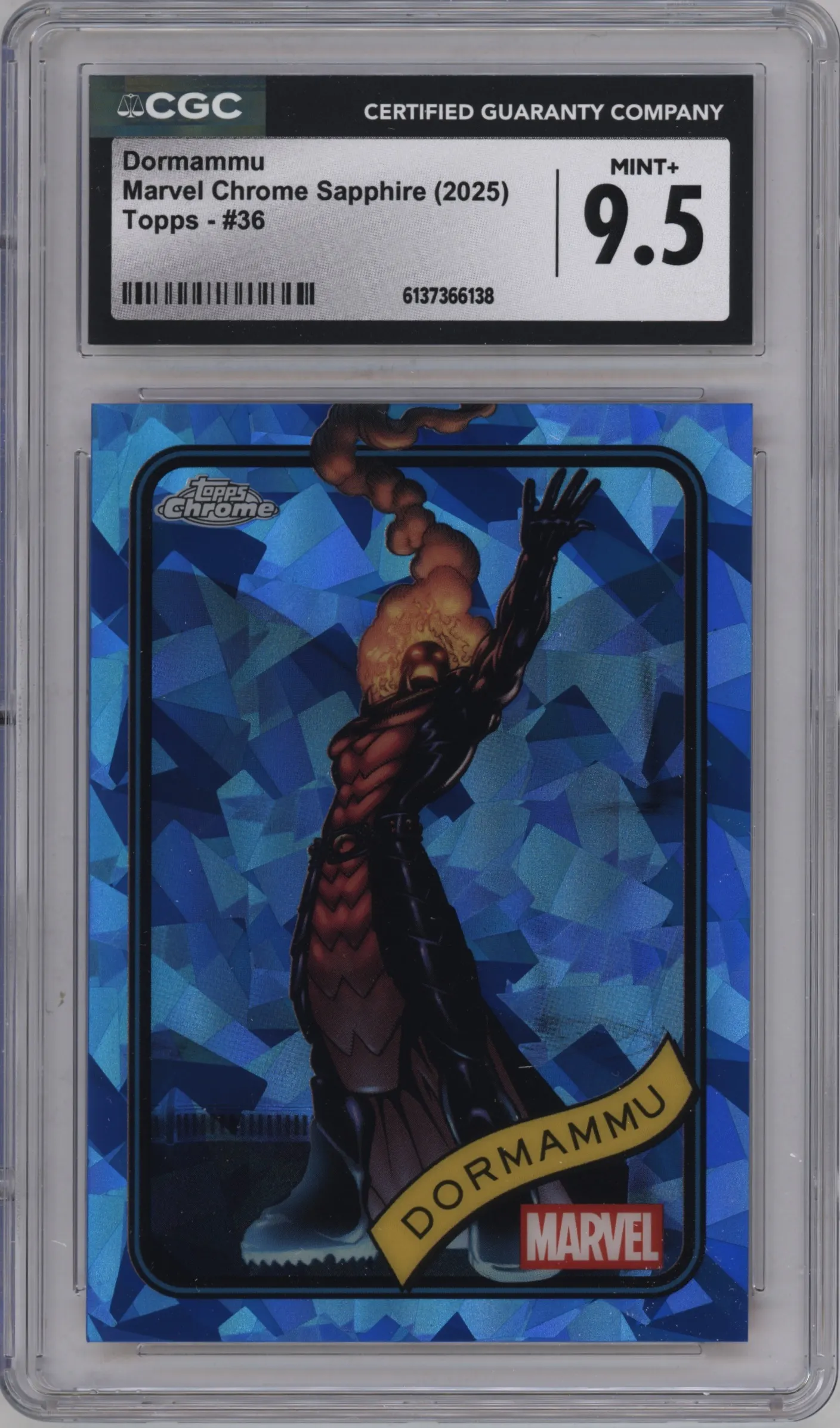 2025 Topps Chrome Sapphire Edition Marvel Dormammu #36 CGC 9.5