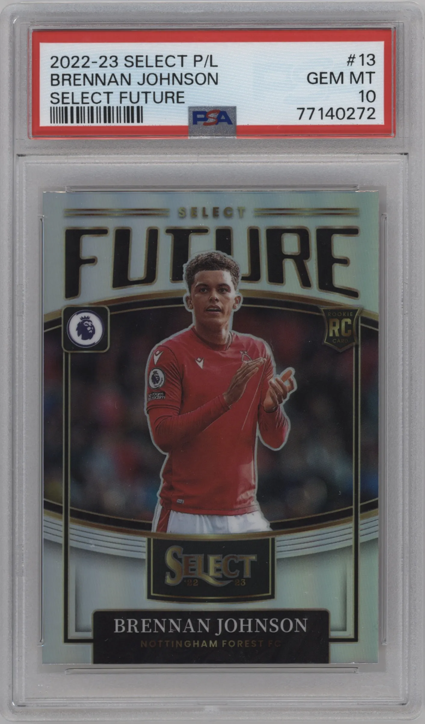 2022 Panini Select Premier League Select Future Brennan Johnson #13 PSA 10