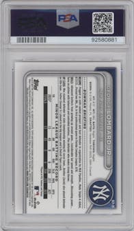 George Lombard Jr. from the 2024 Bowman set graded by PSA and given an overall grade of 10.