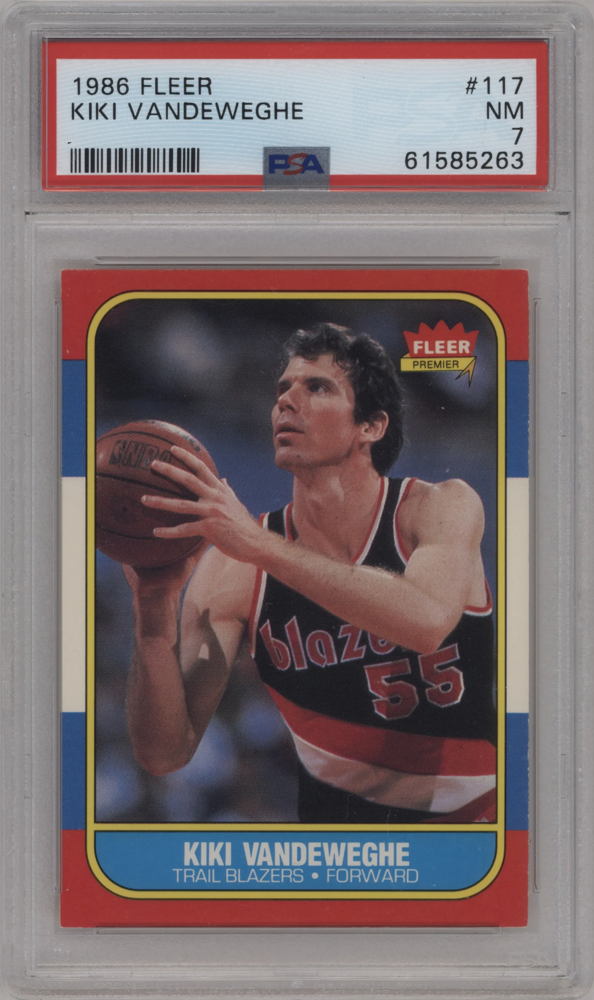 1986 Fleer Kiki Vandeweghe PSA 7