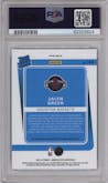 Jalen Green from the 2021-22 Panini Donruss Optic set featuring a Purple parallel graded by PSA and given an overall grade of 9.