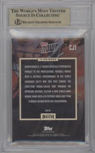 CJ Stroud from the 2023 Topps Now set graded by Beckett and given an overall grade of 9.5.