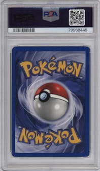 Giovanni's Gyarados from the 2000 Pokemon GH set graded by PSA and given an overall grade of 8.