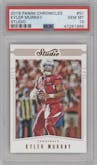 Kyler Murray from the 2019 Panini Chronicles set graded by PSA and given an overall grade of 10.