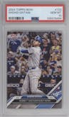 Shohei Ohtani from the 2024 Topps Now set graded by PSA and given an overall grade of 10.