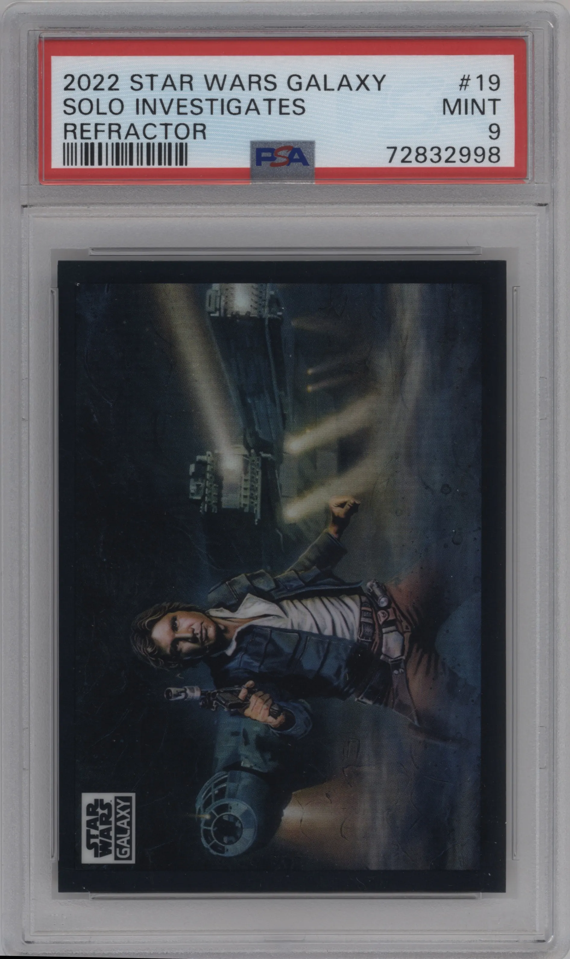 2022 Topps Chrome Star Wars Galaxy Solo Investigates Refractor #19 PSA 9