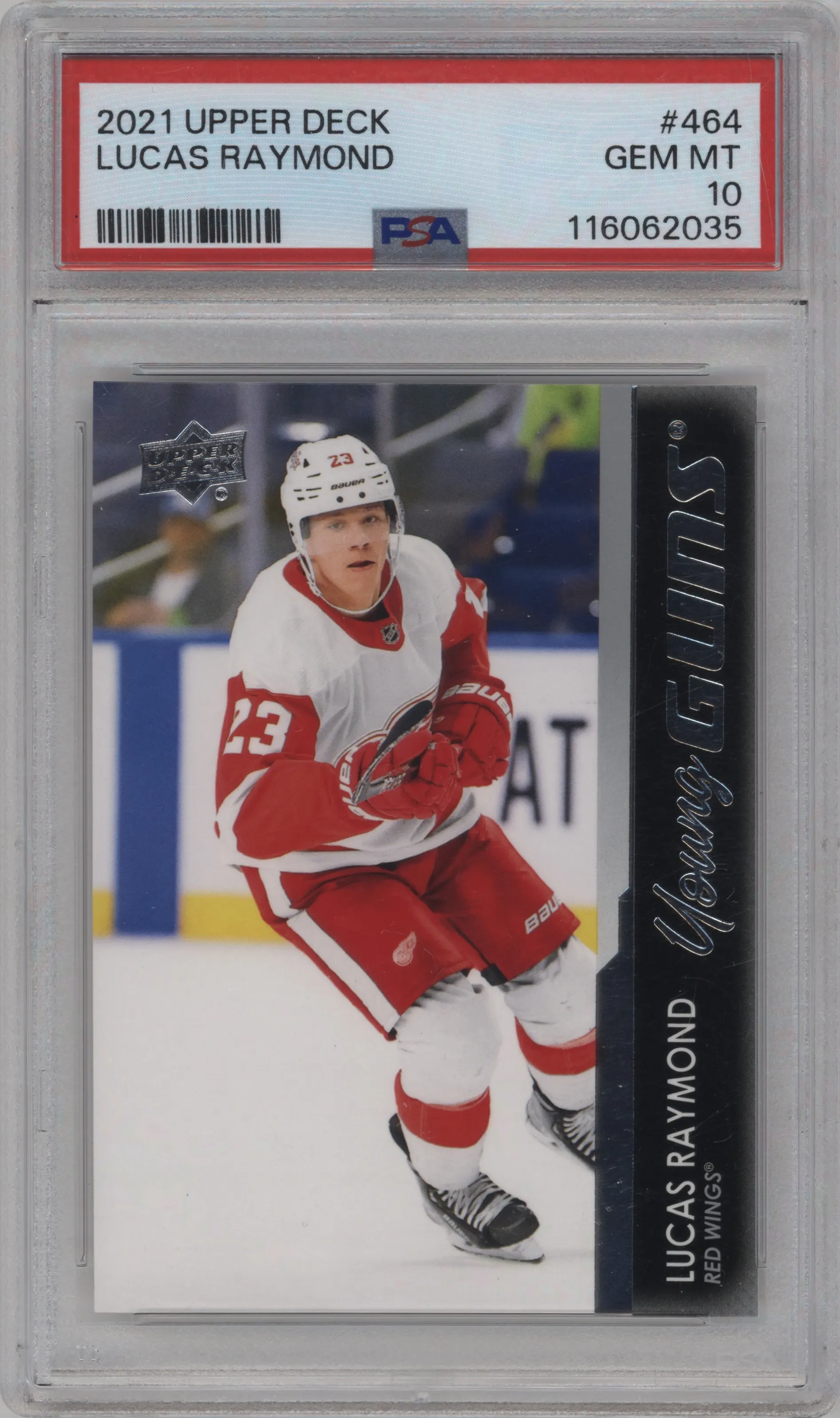 2021 Upper Deck Series 2 Young Guns Lucas Raymond #464 PSA 10