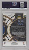  Anthony Richardson  from the 2023 Panini Select set featuring a Purple Prizm parallel graded by PSA and given an overall grade of 10.