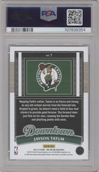 Jayson Tatum from the 2023-24 Panini One and One set graded by PSA and given an overall grade of 10.