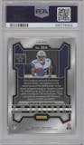 Deuce Vaughn from the 2023 Panini Prizm set featuring a White Sparkle parallel graded by PSA and given an overall grade of 10.