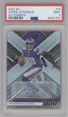 Justin Jefferson from the 2022 Panini XR set graded by PSA and given an overall grade of 9.