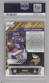 Justin Jefferson from the 2022 Panini XR set graded by PSA and given an overall grade of 9.